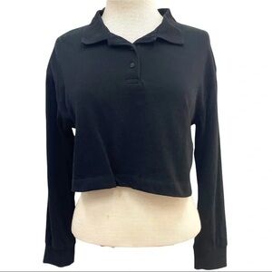 ZARA collared crop top